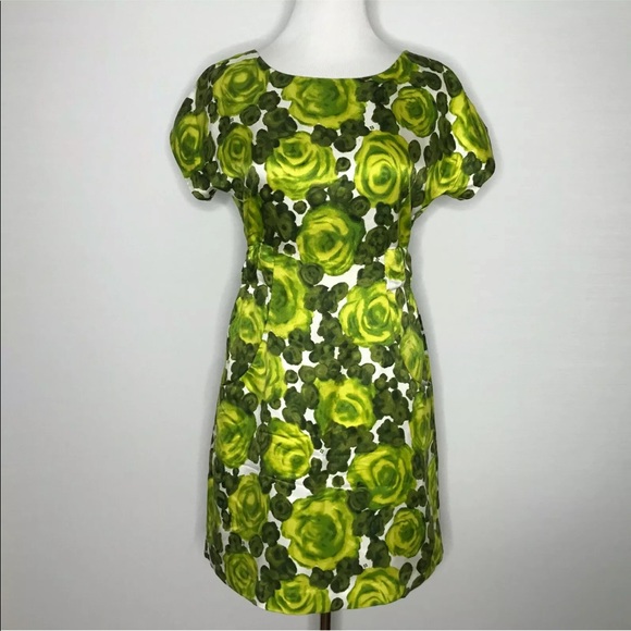 kate spade Dresses & Skirts - Kate Spade Brooke Silk Green Roses Floral Dress
